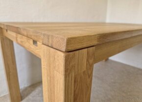 Nový jídelní stůl dub masiv 90 x 180 cm - 3