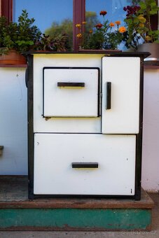 Rekreant RESTAUROVANÝ SPORÁK KOMPLET - bílý, levý kouřovod - 3