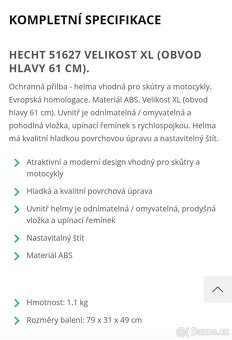 NOVÁ přilba HECHT vel.XL(61 cm) - 3