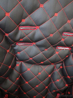 Náhradní potah Peg pérego - červeně prošívaná ekokůže - 3