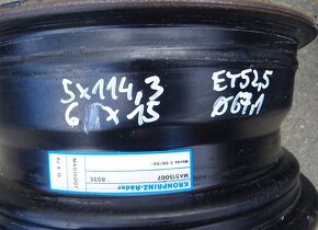 Plechové disky  15", rozteč 5x114.3,ET 52,5, šíře 6J - 3