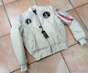 NOVÝ pánský béžový bomber NASA  Apollo II - M - 3