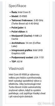 Procesor Intel core i5 9500 - 3