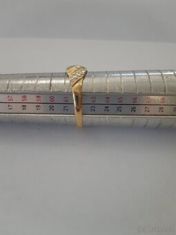 Zlatý prsten s bílým zl. - 3