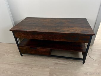 Výsuvný Konferenční stolek - skříňka, wenge barva - 3