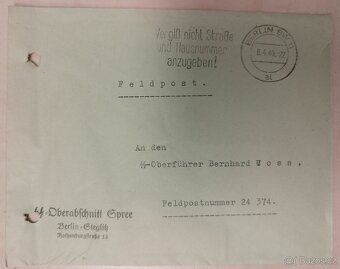 DOKUMENTY PO GENERÁL SS BERNHARD VOSS 1 - 3