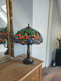 Vitrážová lampa VELKÁ - Vážky - Tiffany styl - 3