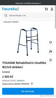 Rehabilitační chodítko - skládací - 3