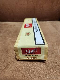 Retro kartón cigaret ŽLUTÉ START bez filtru - 3
