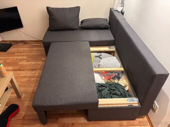 Rohový rozkládací gauč s úložným prostorem - 3