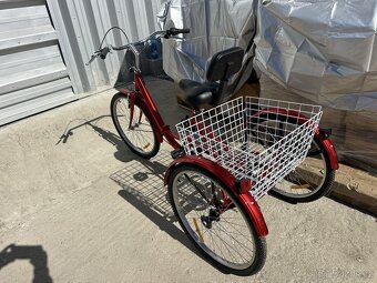 24 "Dospělá tříkolka 6 rychlostí Seniorské s košíkem - 3