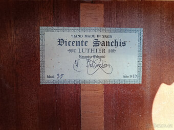 klasická kytara Vicente Sanchis - handmade in Spain 1987 - 3