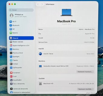 MacBook Pro 14” CTO 2021 /16GB/M1 Pro/512GB SSD DISK/Záruka - 3