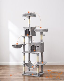 Škrabadlo pro kočky - 116 / kočičí strom - 199 cm - 3