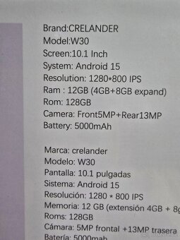 Tablet CRELANDER W30. Nový 4/128 GB - 3