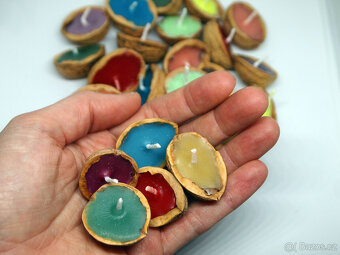 VÁNOČNÍ LODIČKY - SVÍČKY ZE SKOŘÁPEK - 3