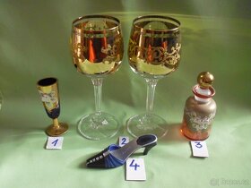 Novoborské sklo a poháry na víno. - 3