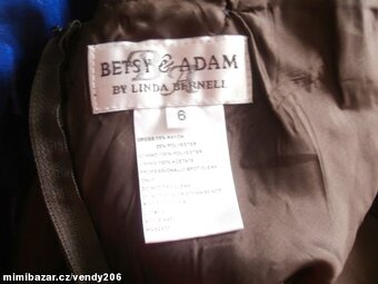 prodám čokoládové  společenské šaty vel.34 - 3