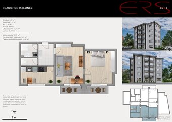Prodej byty 2+1, 52 m2 - Jablonec nad Nisou - Mšeno nad Niso - 3