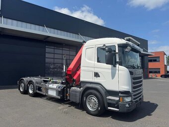 Scania G 410 LB-6x2–Hákový nosič kontejnerů+HR-HMF 2620 K5 - 3