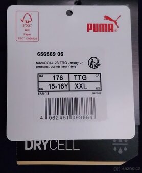Tričko(nové) PUMA orig.(tmavě modré s černými lemy) - 3