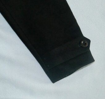 Kvalitní černý vlněný kabát/paleto, vel. S, zn. G-Star - 3