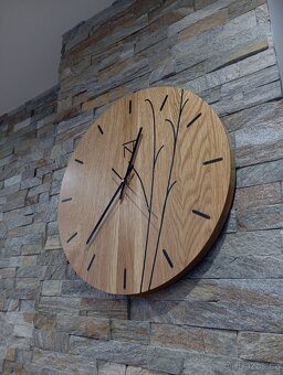 Hodiny masiv dub 45cm (2,5cm tl) - 3