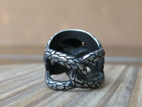 Prsten - gothic - had - kobra -  "Moody Mason vel.62" - 3