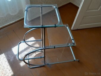 Chromovaný funkcionalistický stojan na květiny - 3