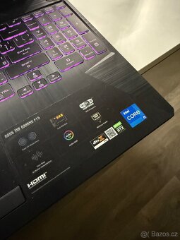 Herní notebook ASUS F15 - záruka, i5/RTX3050/144Hz/16GB/SSD - 3