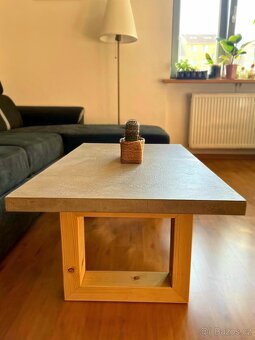 Designový konferenční stůl z microcementu – ruční výroba - 3