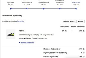Dětské kopačky na suchý zip Kipsta vel.28 záruka - 3