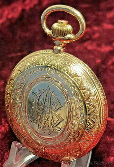 HISTORICKÉ Nádherné kapesní hodinky ~1890 GLASHÜTTE UNION - - 3