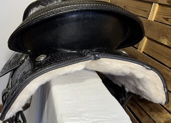 Westernové sedlo 20) černé Basket s úzkou bordurou - 3