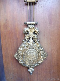 Nástěné Secesní hodiny Pérovky půlky - 3