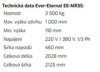 Nízkozdvižný zvedák MR35 - 3
