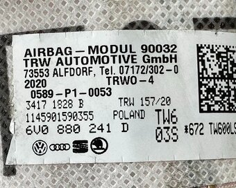 Levý airbag bočnice 6V0880241D Škoda Fabia 3 kombi r.v. 2020 - 3