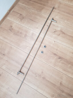 Nerezová výsuvná tyč na záclony 110-210 cm - 3