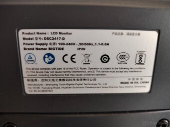 LCD MONITOR PC 24" /úhlopř. 61 cm/ výškově poloh. - 3