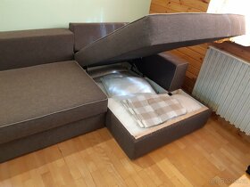 Velká rozkládací rohová sedací souprava - 3