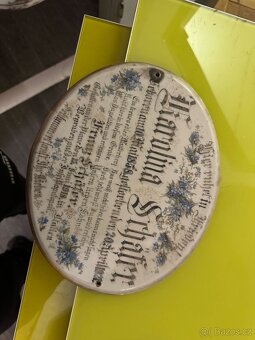 Německé náhrobní porcelánové desky - 3