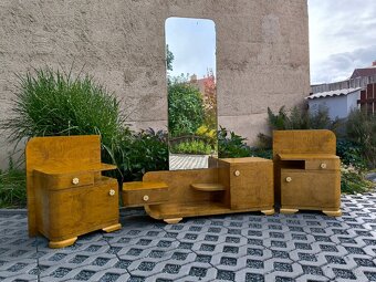 Art Deco noční stolky + toaletní stolek - 30. léta - 3