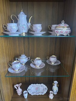 Růžový porcelán, porcelánová sada - 3