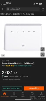 Prodám modem router Huawei ( Vodafone) na sim kartu - 3