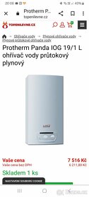 Plynový ohřívač vody protherm gepard - 3