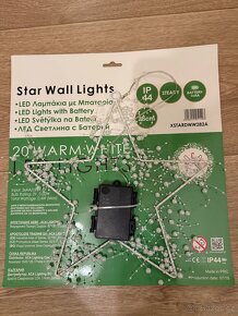 LED vánoční hvězda s perlami do okna 20 LED - 3