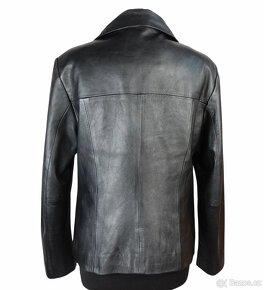 Kožená měkká dámská černá bunda EVOCO vel. M - 3