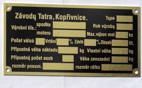 Tatra - výrobní štítky - 3