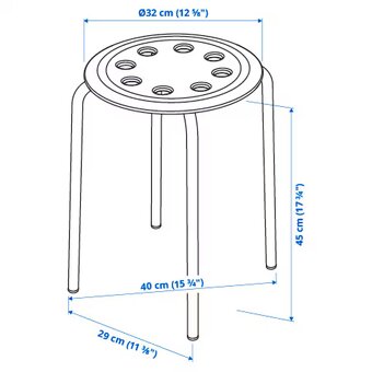 3x stolička MARIUS IKEA černá - jako nové - 3