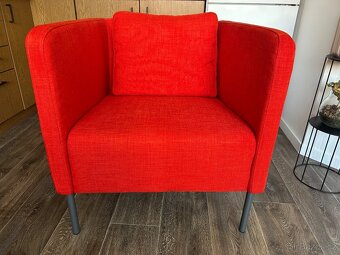 Ekerö IKEA křeslo – Skiftebo oranžová červená - 3